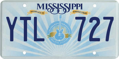 MS license plate YTL727