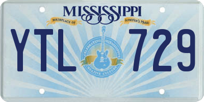 MS license plate YTL729