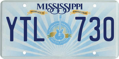 MS license plate YTL730