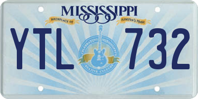 MS license plate YTL732