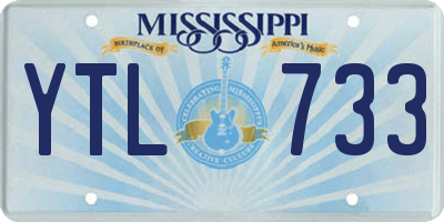 MS license plate YTL733
