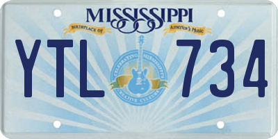 MS license plate YTL734