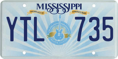 MS license plate YTL735