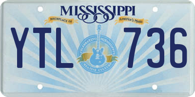 MS license plate YTL736