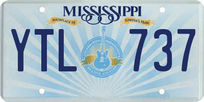 MS license plate YTL737