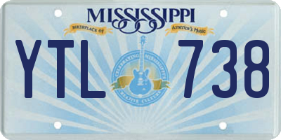 MS license plate YTL738