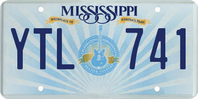 MS license plate YTL741