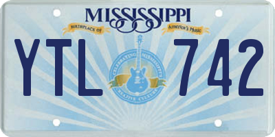 MS license plate YTL742
