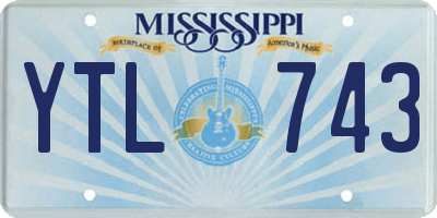 MS license plate YTL743