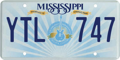 MS license plate YTL747