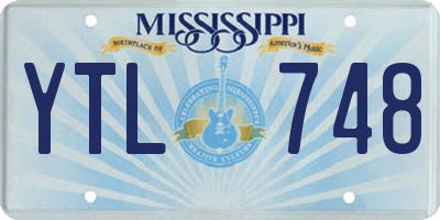 MS license plate YTL748