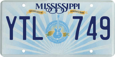 MS license plate YTL749