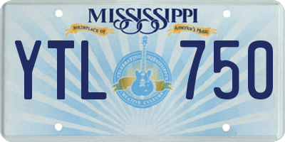 MS license plate YTL750