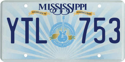 MS license plate YTL753
