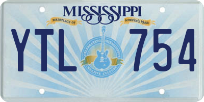 MS license plate YTL754