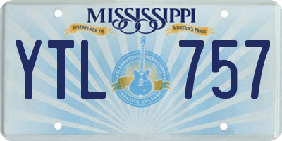 MS license plate YTL757