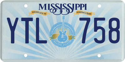 MS license plate YTL758