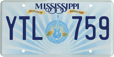 MS license plate YTL759