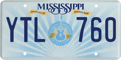 MS license plate YTL760