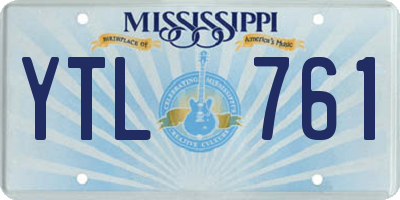MS license plate YTL761