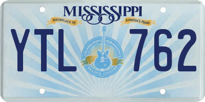 MS license plate YTL762