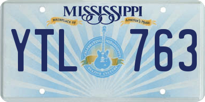MS license plate YTL763