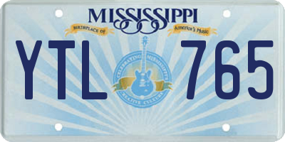MS license plate YTL765