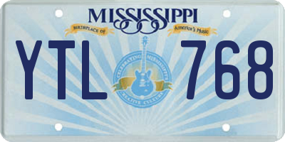 MS license plate YTL768