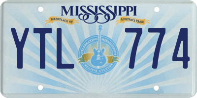 MS license plate YTL774