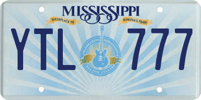 MS license plate YTL777