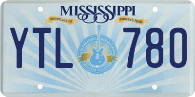 MS license plate YTL780
