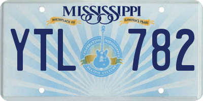 MS license plate YTL782