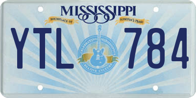 MS license plate YTL784