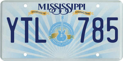 MS license plate YTL785