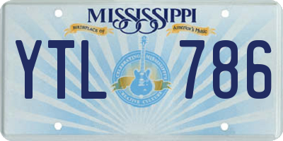 MS license plate YTL786