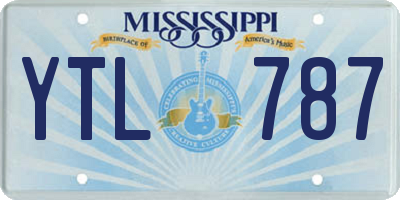 MS license plate YTL787