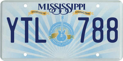 MS license plate YTL788