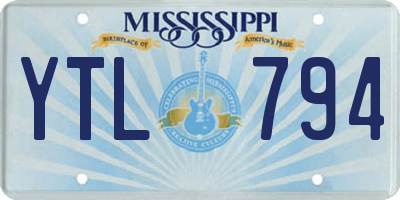 MS license plate YTL794