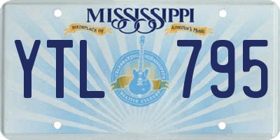 MS license plate YTL795