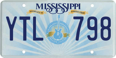 MS license plate YTL798
