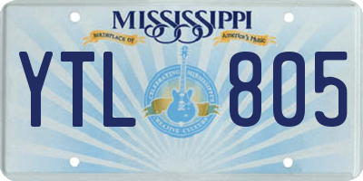 MS license plate YTL805