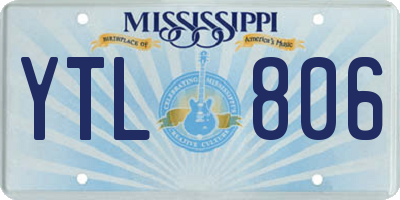 MS license plate YTL806