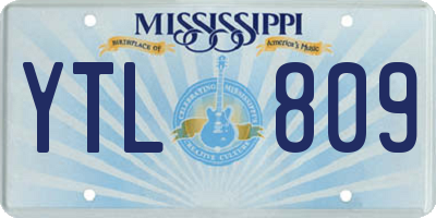 MS license plate YTL809