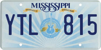 MS license plate YTL815