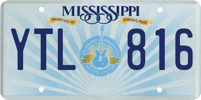 MS license plate YTL816