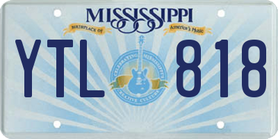 MS license plate YTL818