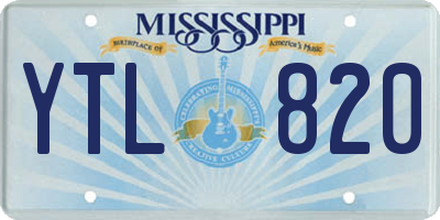 MS license plate YTL820