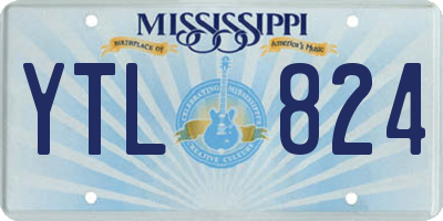 MS license plate YTL824