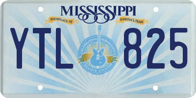 MS license plate YTL825