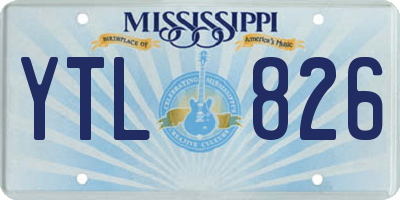 MS license plate YTL826